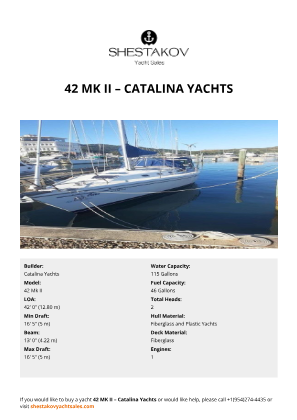 Catalina Yachts - 42 Mk II