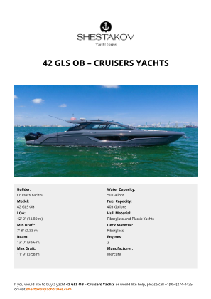 Cruisers Yachts - 42 GLS OB
