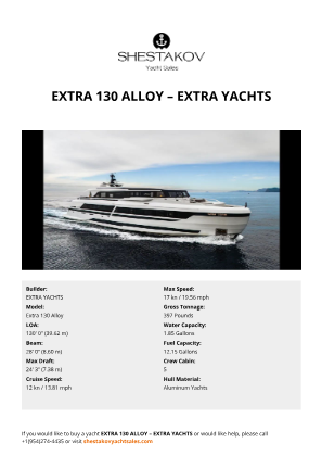EXTRA YACHTS - Extra 130 Alloy