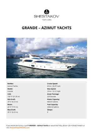 Azimut Yachts - Grande