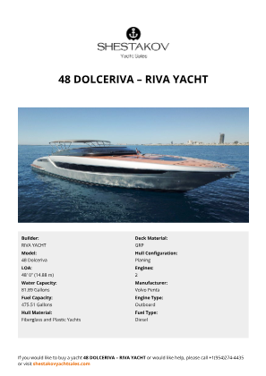 RIVA YACHT - 48 Dolceriva