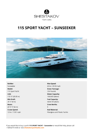 Sunseeker - 115 Sport Yacht