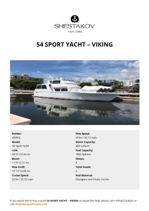 VIKING - 54 Sport Yacht