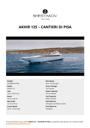 CANTIERI DI PISA - AKHIR 125