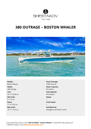 Boston Whaler - 380 Outrage