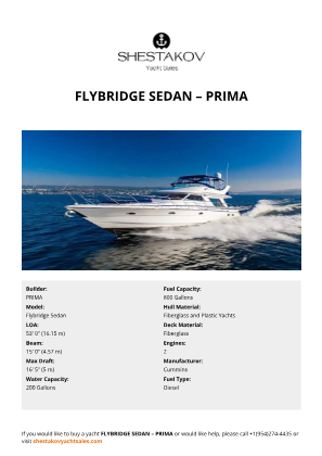 N/A - Flybridge Sedan