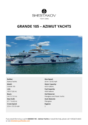 Azimut Yachts - Grande 105