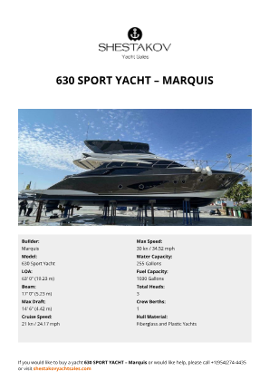 Marquis - 630 Sport Yacht