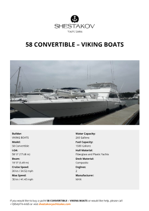 VIKING BOATS - 58 Convertible