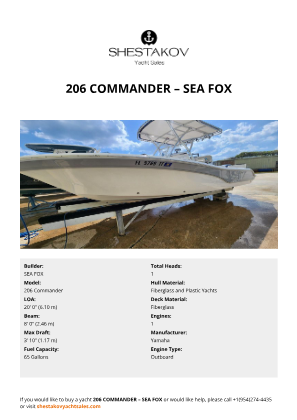 SEA FOX - 206 Commander