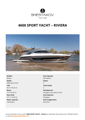 Riviera - 4600 Sport Yacht