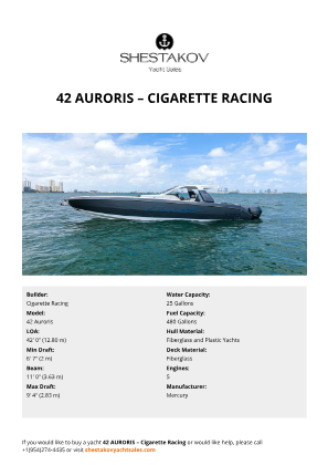 Cigarette Racing - 42 Auroris