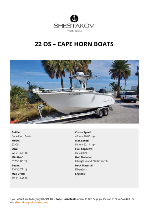 Cape Horn Boats - 22 OS