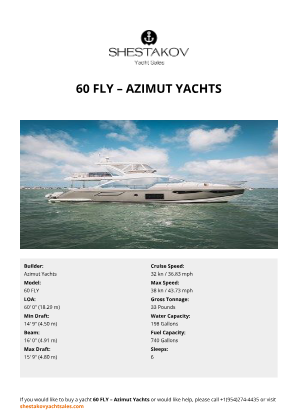 Azimut Yachts - 60 FLY