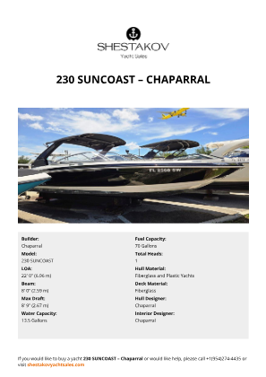 Chaparral - 230 SUNCOAST