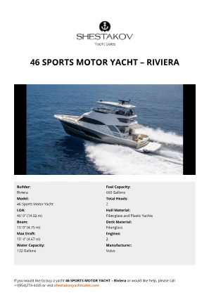 Riviera - 46 Sports Motor Yacht