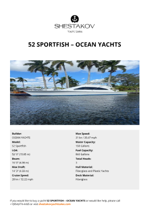 OCEAN YACHTS - 52 Sportfish