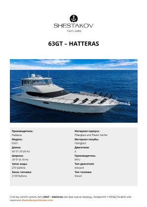 Hatteras - 63GT