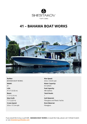 BAHAMA BOAT WORKS - 41