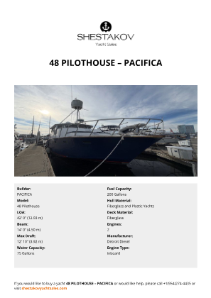 PACIFICA - 48 Pilothouse