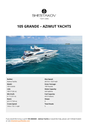 Azimut Yachts - 105 Grande