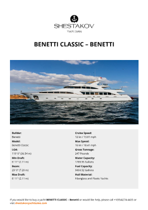 Benetti - Benetti Classic