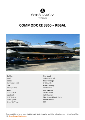 Regal - Commodore 3860