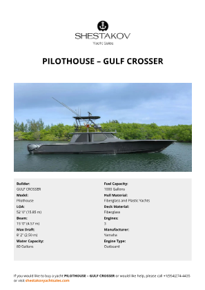 GULF CROSSER - Pilothouse