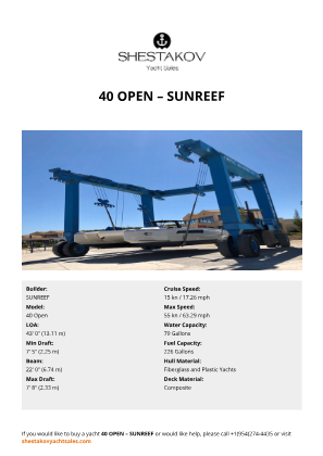 SUNREEF - 40 Open