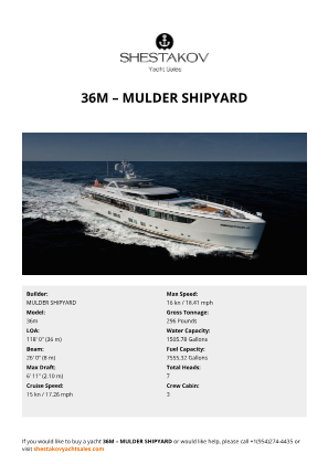 MULDER SHIPYARD - 36m