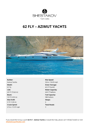 Azimut Yachts - 62 Fly