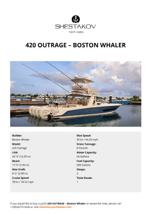 Boston Whaler - 420 Outrage