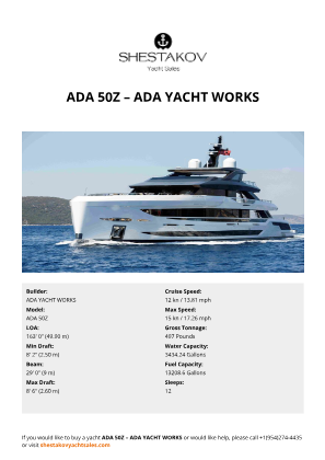 ADA YACHT WORKS - ADA 50Z
