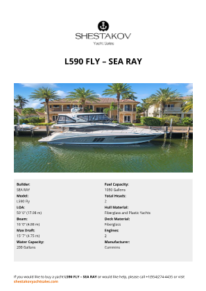 SEA RAY - L590 Fly