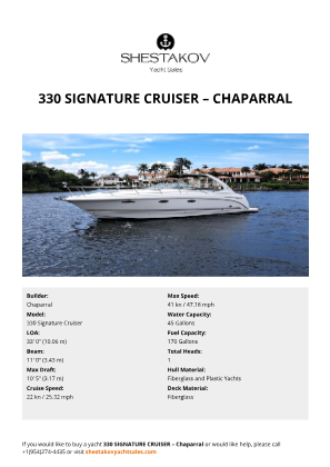 Chaparral - 330 Signature Cruiser