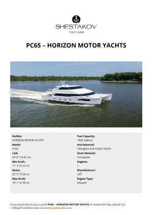 HORIZON MOTOR YACHTS - PC65