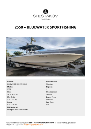 BLUEWATER SPORTFISHING - 2550