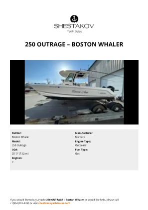 Boston Whaler - 250 Outrage