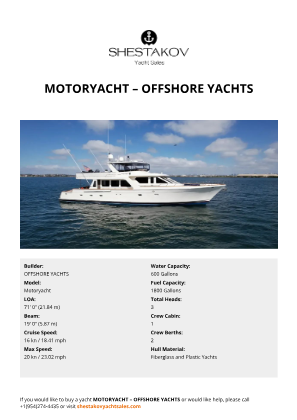OFFSHORE YACHTS - Motoryacht