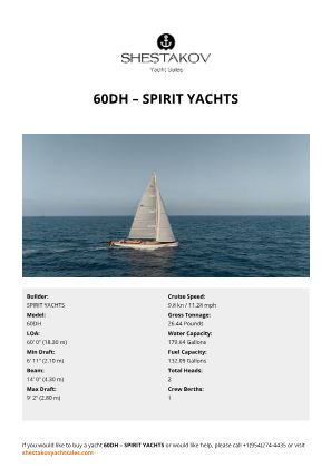SPIRIT YACHTS - 60DH
