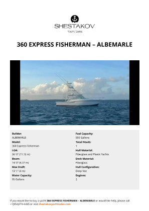 ALBEMARLE - 360 Express Fisherman
