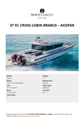 Axopar - 37 XC Cross Cabin Brabus