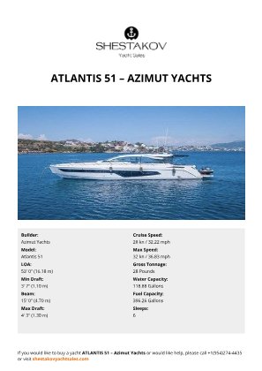 Azimut Yachts - Atlantis 51