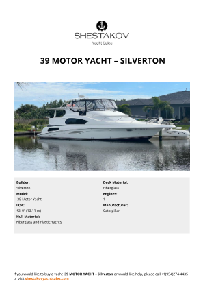 Silverton -  39 Motor Yacht
