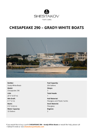 Grady-White Boats - Chesapeake 290