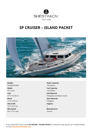 ISLAND PACKET - SP Cruiser