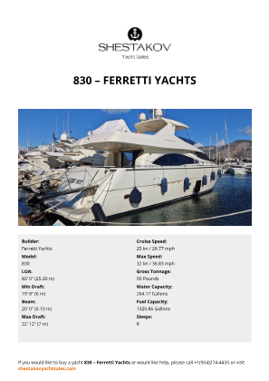 Ferretti Yachts - 830