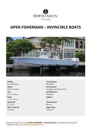Invincible Boats - Open FIsherman