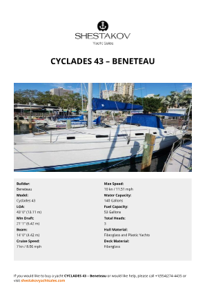 Beneteau - Cyclades 43