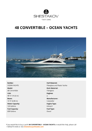 OCEAN YACHTS - 48 Convertible
